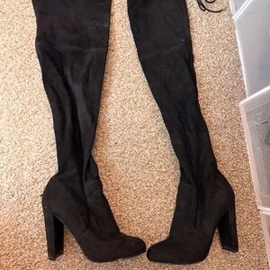 Tony Bianco Black Heeled Over-the-Knee Boots